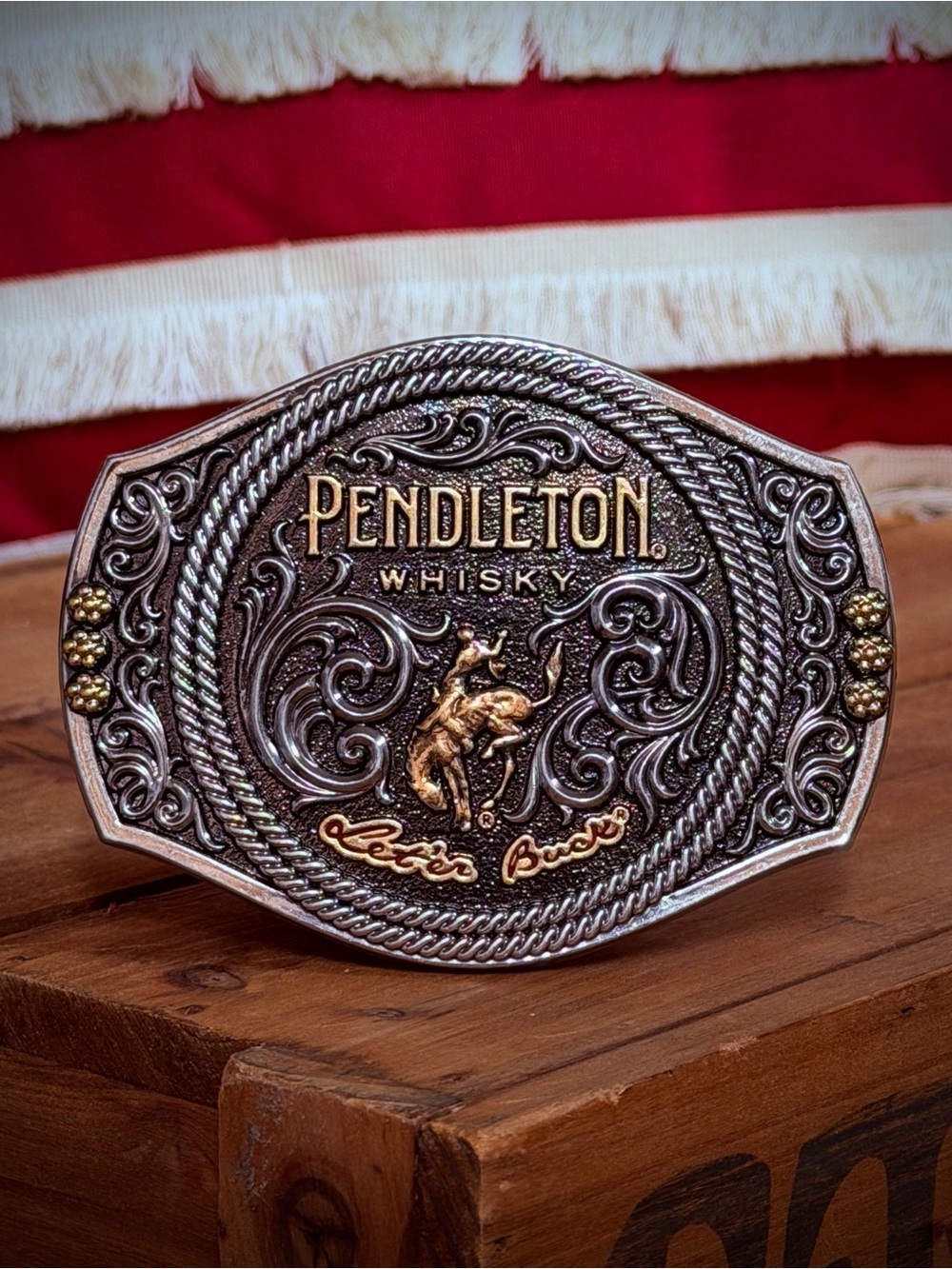 Pendleton Whisky Belt Buckle Montana Silversmiths 2021 Limited Edition USA